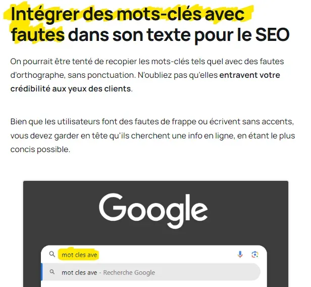 titre d'un article de blog qui fait un lien direct avec une image