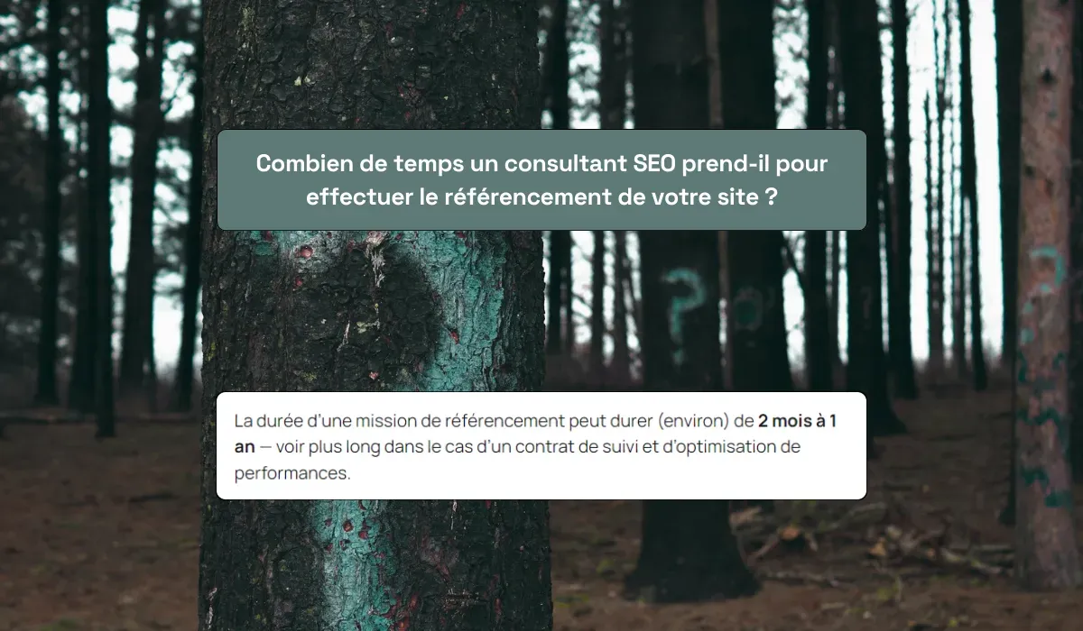 question sur la durée d'un consulting seo montpelliérain