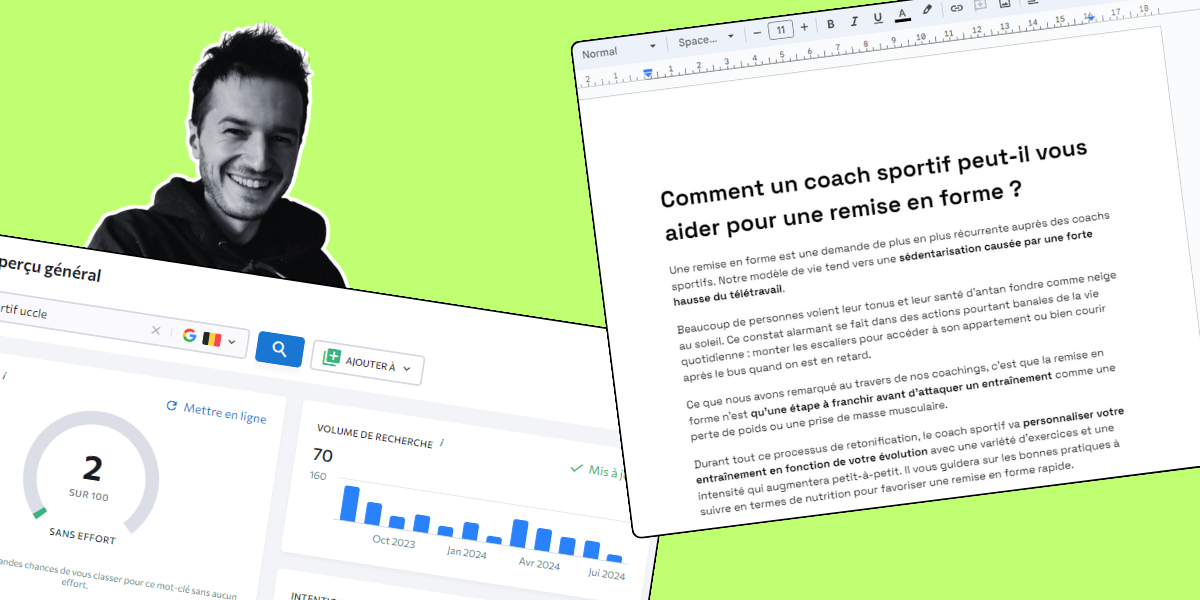 Étude de cas : Article SEO Fitness sur du Coaching Remise en Forme 💪