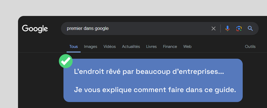 resultats de la SERP google pour le mot-cle premier dans google